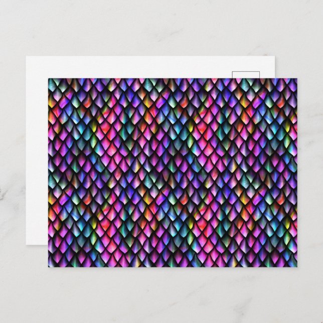 Rainbow Dragon Scales Postcard (Front/Back)