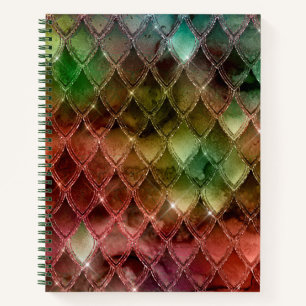 Rainbow Dragon Scales Texture Notebook