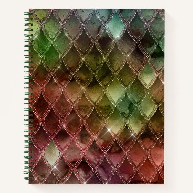 Rainbow Dragon Scales Texture Notebook (Front)