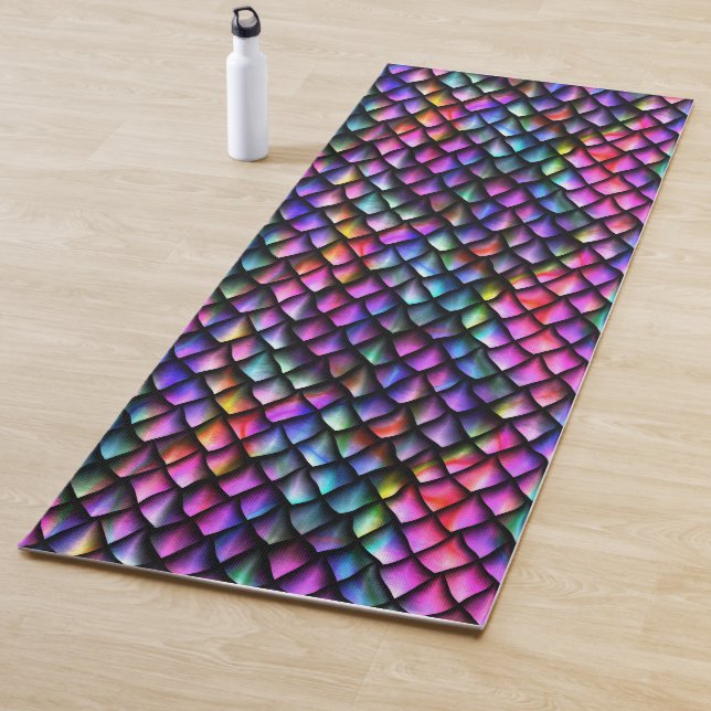 Rainbow Dragon Scales Yoga Mat (In Situ)