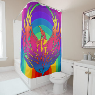 Rainbow Dragon Shower Curtain