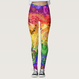 Rainbow Dragon Snake Fantasy Queen Pride Flag Leggings