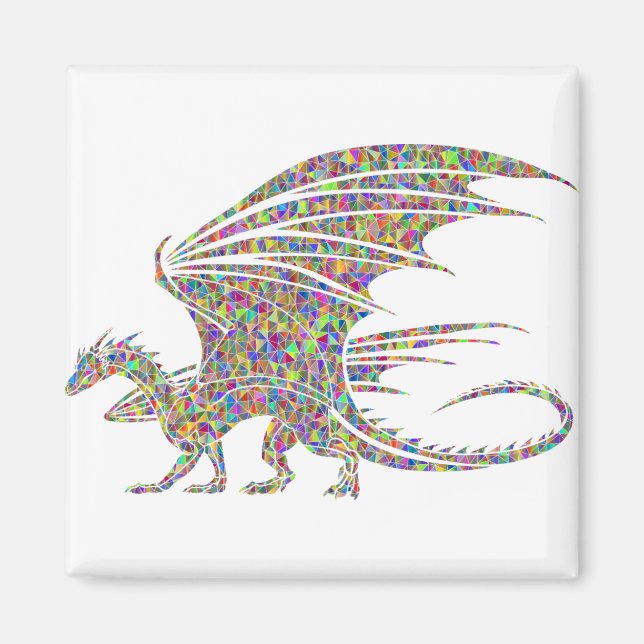 Rainbow Dragon Tribal Tattoo Idée cadeau Magnet (Front)