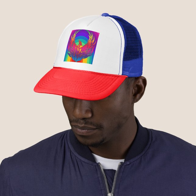 Rainbow Dragon Trucker Hat (In Situ)