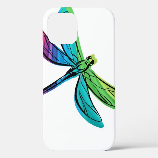 Rainbow Dragonfly Case-Mate iPhone Case (Back)