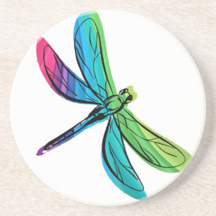 Rainbow Dragonfly Coaster
