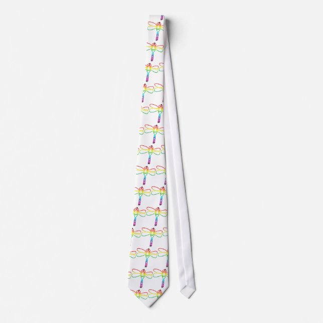 Rainbow Dragonfly Tie (Front)