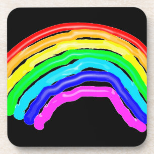 Rainbow drawn coaster