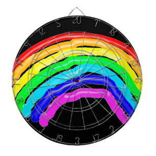 Rainbow drawn dartboard