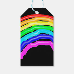 Rainbow drawn gift tags
