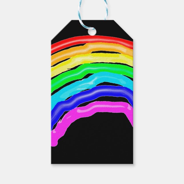 Rainbow drawn gift tags (Front)
