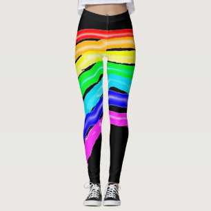 Rainbow drawn leggings