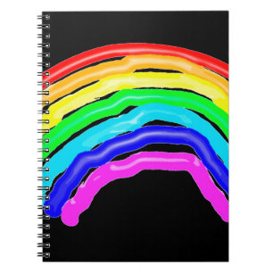 Rainbow drawn notebook