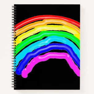 Rainbow drawn notebook