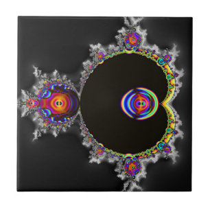 Rainbow Dream. The Famous Full Mandelbrot Set Ceramic Tile