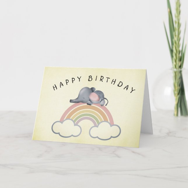 Rainbow Dreams Birthday Card (Front)