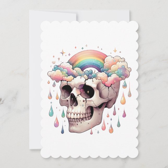 Rainbow Dreams Flat Greeting Card (Front)
