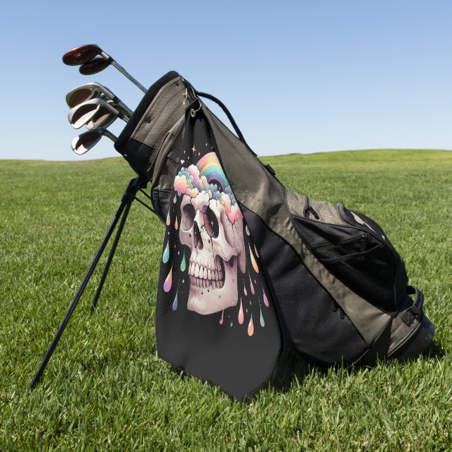 Rainbow Dreams Golf Towel (Green)