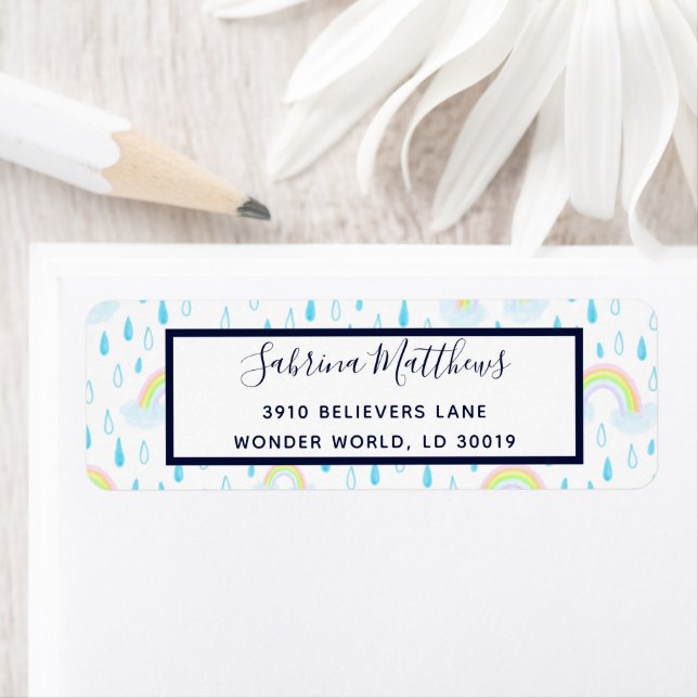 Rainbow Dreams Return Address Label (Insitu)