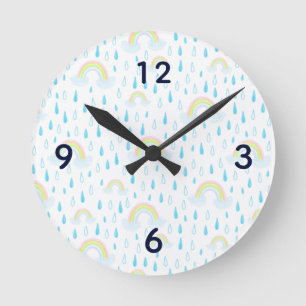 Rainbow Dreams Round Clock