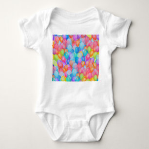 Rainbow Dreams: Watercolor Balloon Art Baby Bodysuit