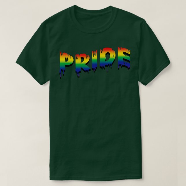 Rainbow Drip Pride Flag T-Shirt (Design Front)