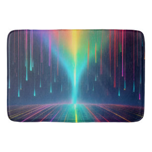 Rainbow Drip Trip Bath Mat