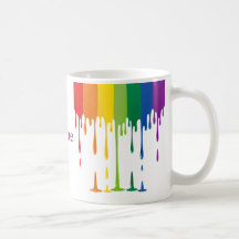 Rainbow Dripping Paint Liquid Abstract Art