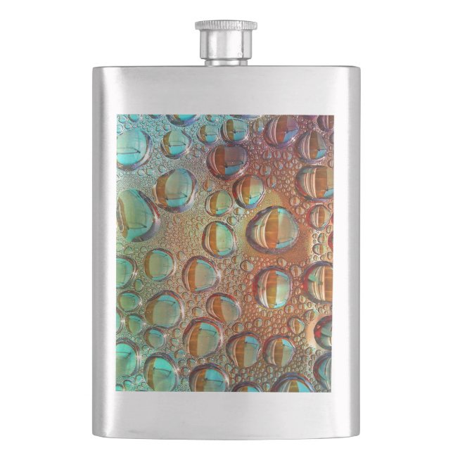 Rainbow Drops Hip Flask (Front)