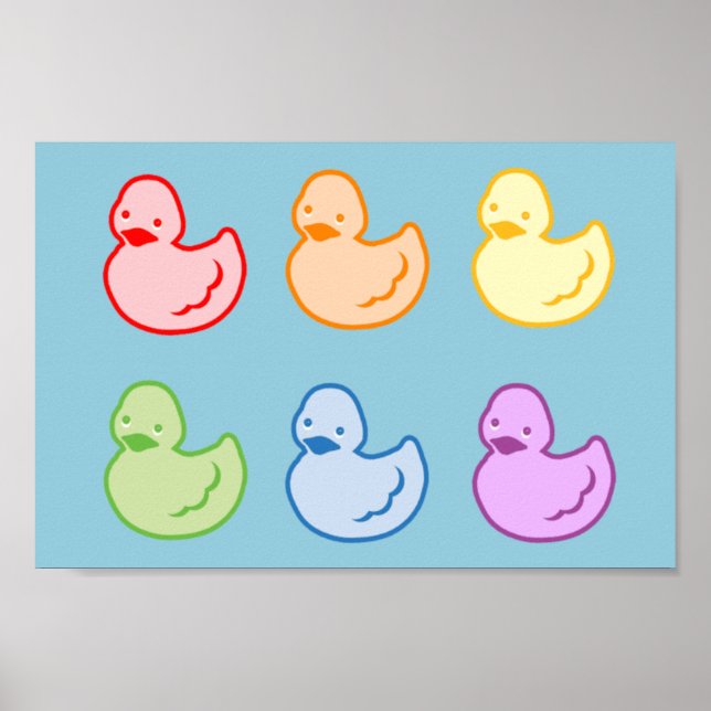 Rainbow Duckies Poster (Front)