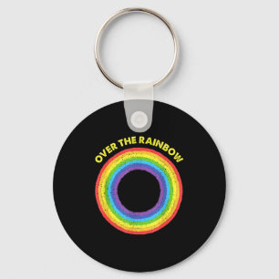 Rainbow earth day aprill 22 save the planet key ring
