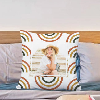 Rainbow Earth Tones Photo Cushion