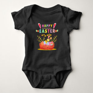 Rainbow Easter Bunny - Easter Baby Bodysuit