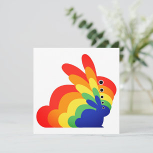 Rainbow Easter Bunny - Easter Holiday Card