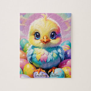 Rainbow Easter Chick 2025 Puzzle 
