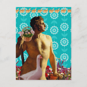 Rainbow Easter Holiday Postcard