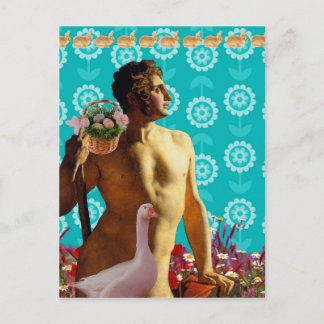 Rainbow Easter Holiday Postcard