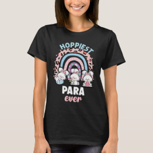 Rainbow Easter Para Teacher Paraprofessional Parae T-Shirt