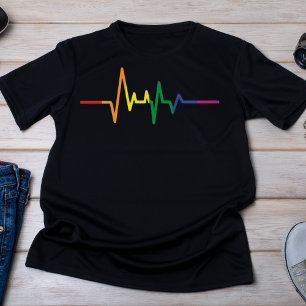 Rainbow ECG LGBTQ Pride T-Shirt
