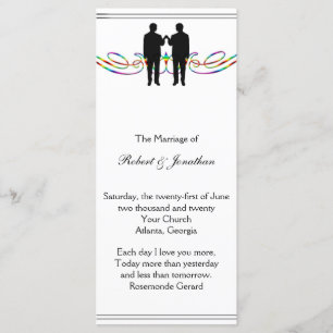 Rainbow Elegance Groom Wedding Program