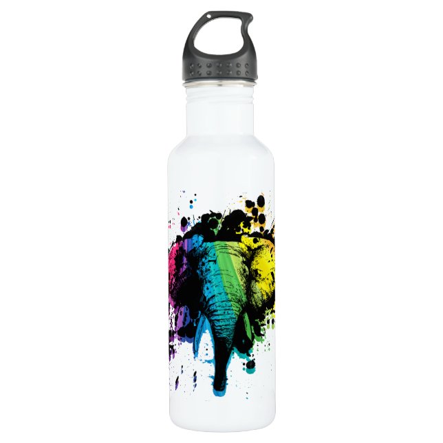 Rainbow Elephant 710 Ml Water Bottle (Front)