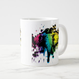 Rainbow Elephant Large Coffee Mug