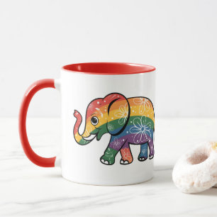 Rainbow Elephant Mug