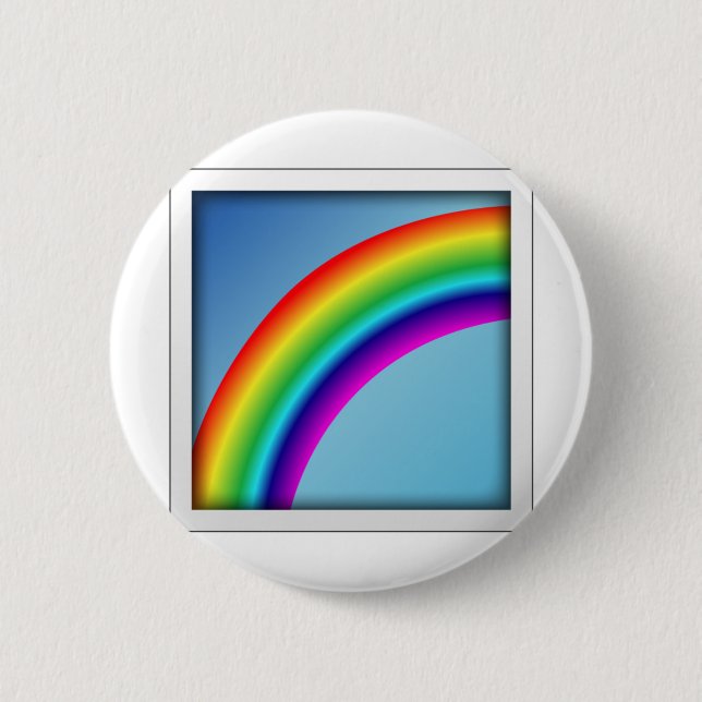 Rainbow - Emoji 6 Cm Round Badge (Front)