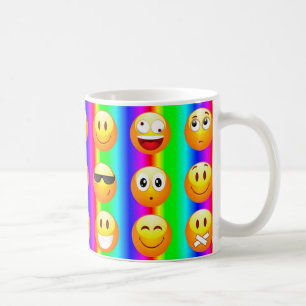rainbow emoji coffee mug