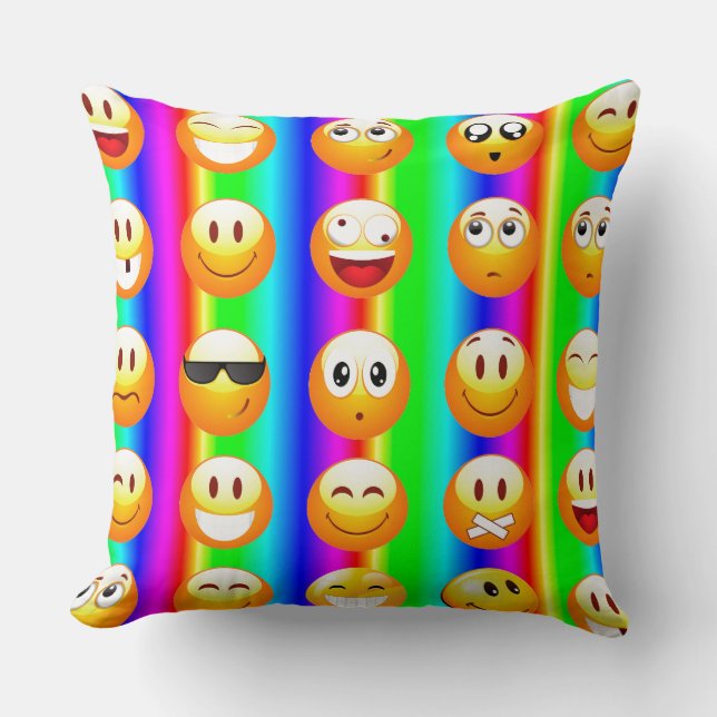 rainbow emoji cushion (Front)