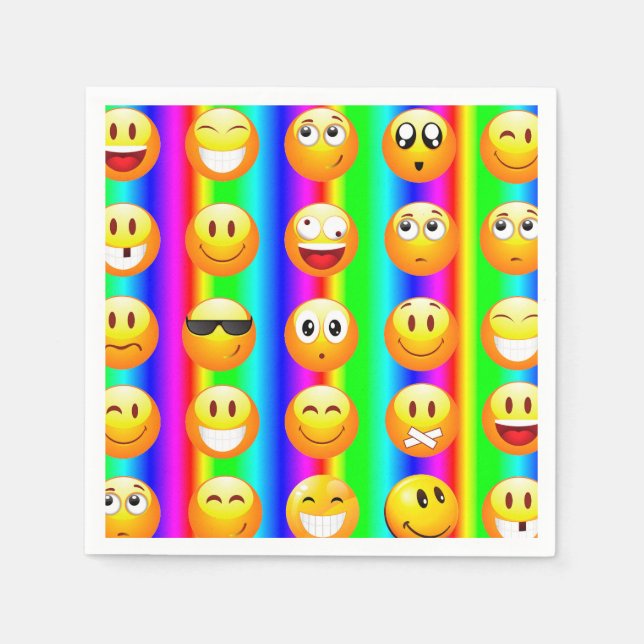 rainbow emoji napkins (Front)
