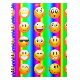 rainbow emoji notebook