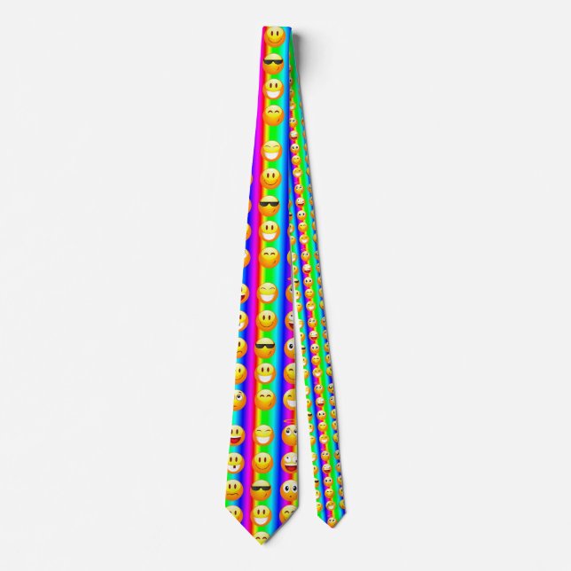 rainbow emoji tie (Front)