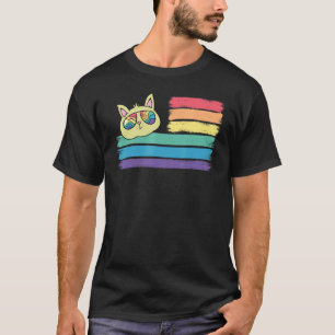 Rainbow Equality Lgbt Flag Love Win Gay Pride Cat T-Shirt